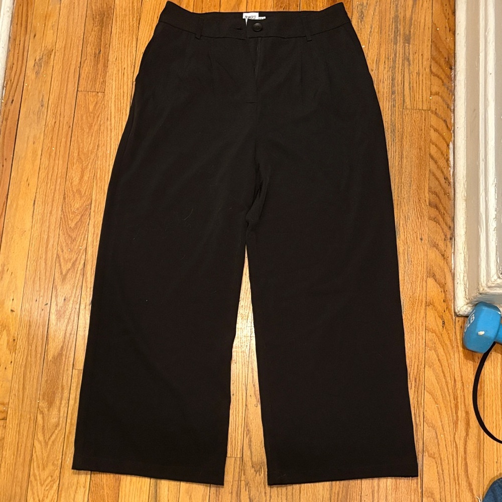 Princess Polly Elegant Black Wide Leg Trousers